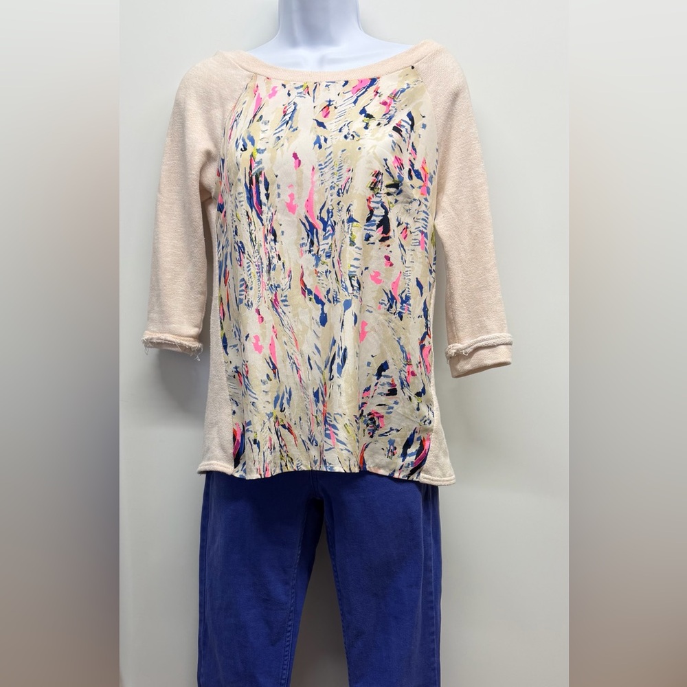 Cream Top with Neon Accents